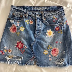 American Eagle Jean Mini Skirt